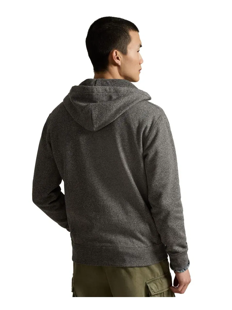 Худи из хлопкового флиса Cotton Fleece Hoodie Collection Polo Ralph Lauren — изображение 6 из 9, серый