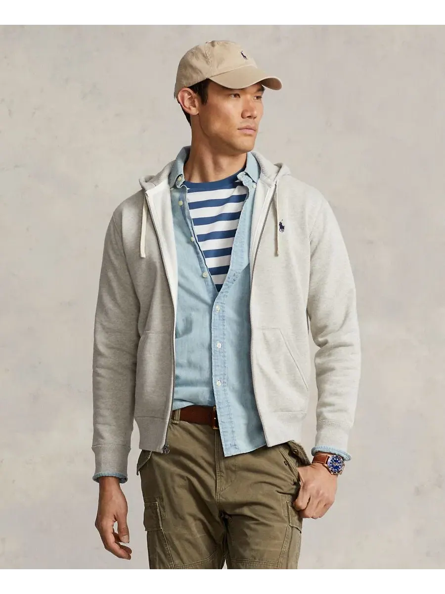 Худи из хлопкового флиса Polo Ralph Lauren, Light Spring Heather — изображение 1 из 11