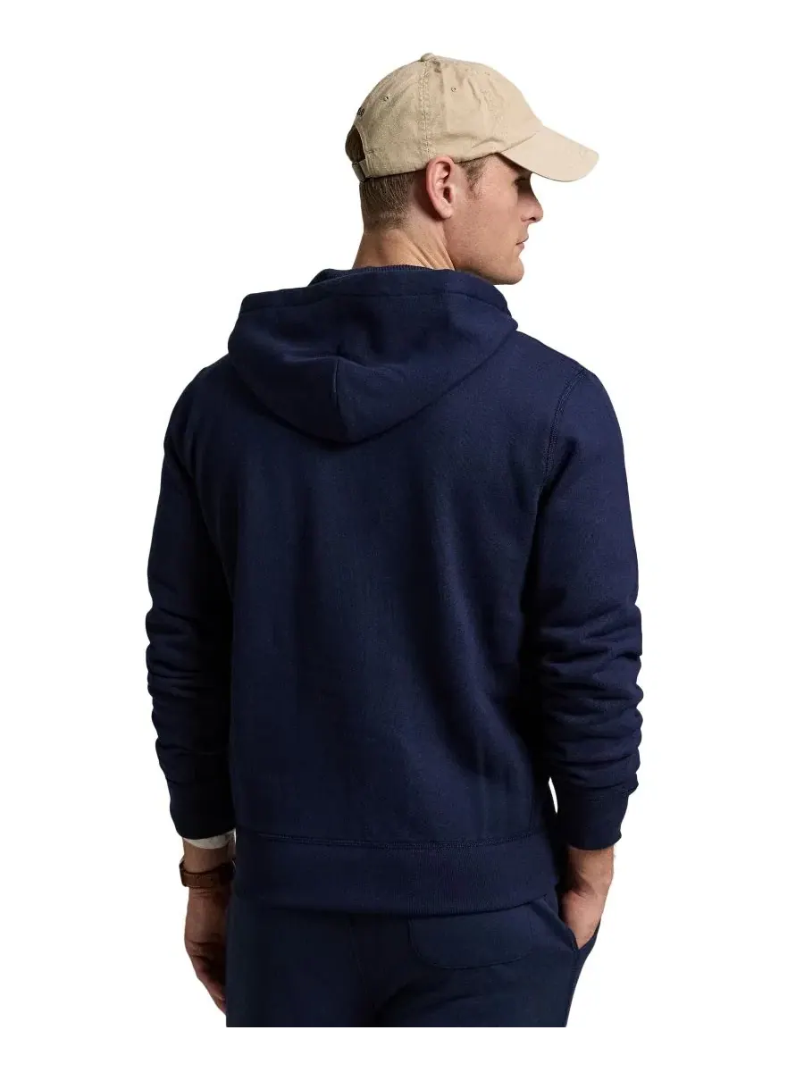 Худи из хлопкового флиса Polo Ralph Lauren — изображение 6 из 10, темно-синий