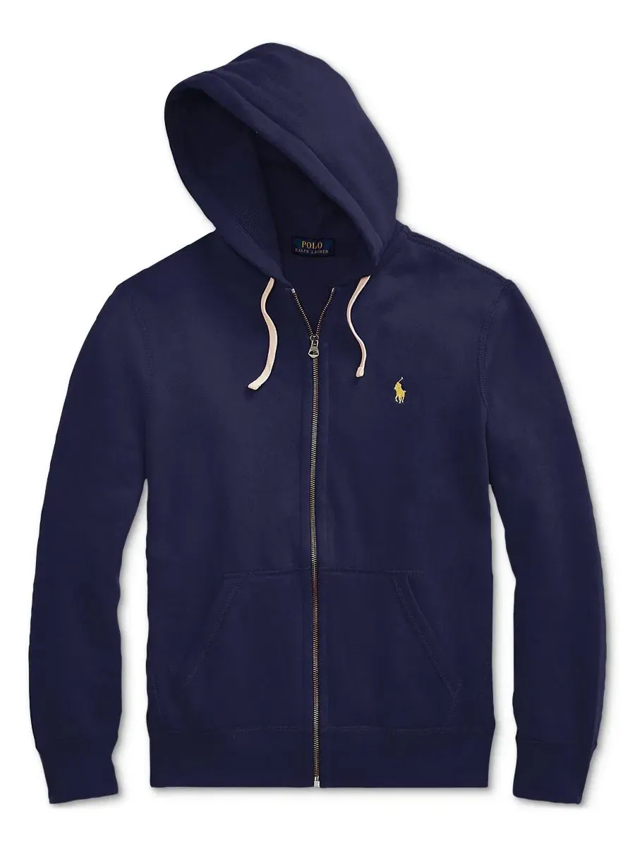Худи из хлопкового флиса Polo Ralph Lauren — изображение 10 из 10, темно-синий