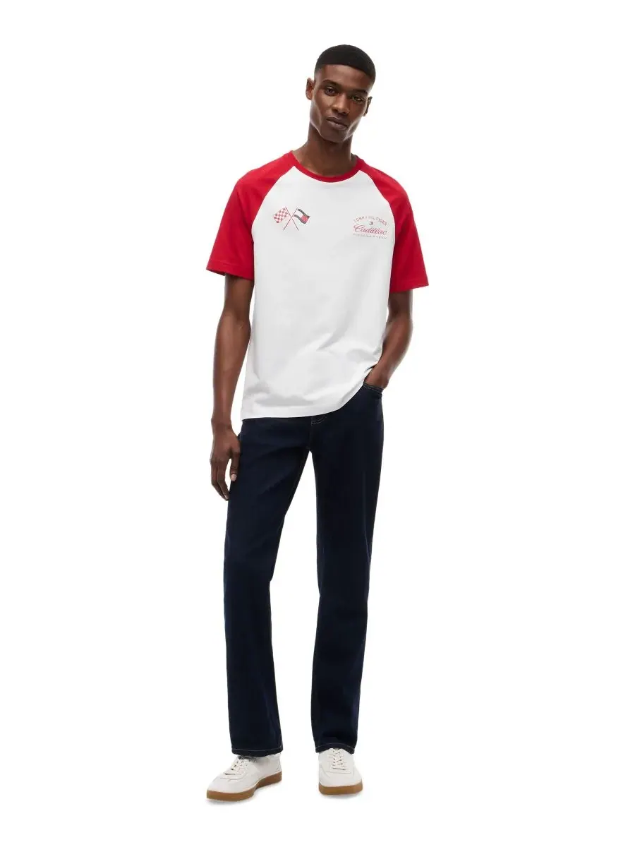 Мужская футболка-реглан Cadillac F1 Varsity Tommy Hilfiger — изображение 2 из 5, белый/красный