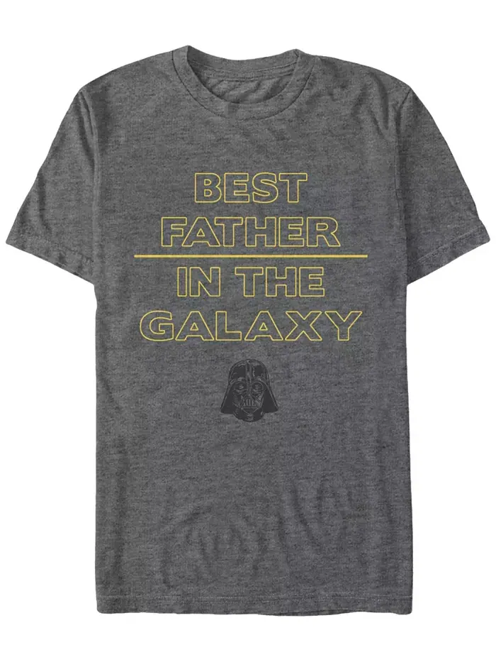 Футболка мужская с коротким рукавом Star Wars Classic Best Father In The Galaxy Fifth Sun — изображение 1 из 1, темно-серый