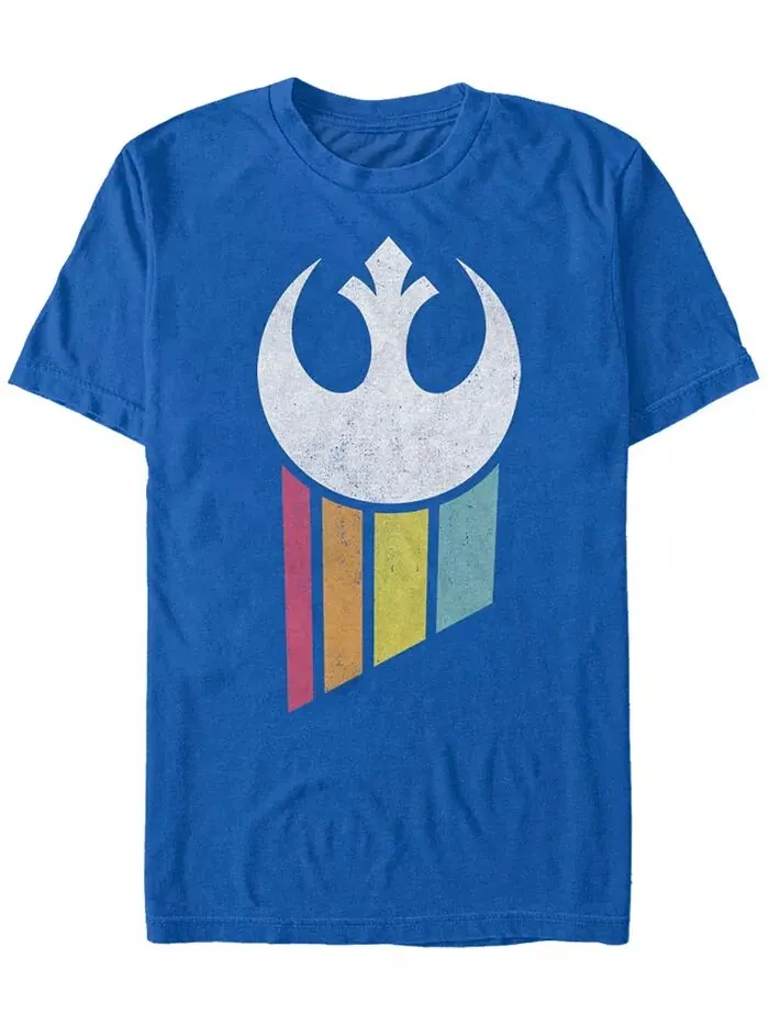 Мужская классическая футболка с коротким рукавом и логотипом Rainbow Rebel Star Wars Fifth Sun — изображение 1 из 1