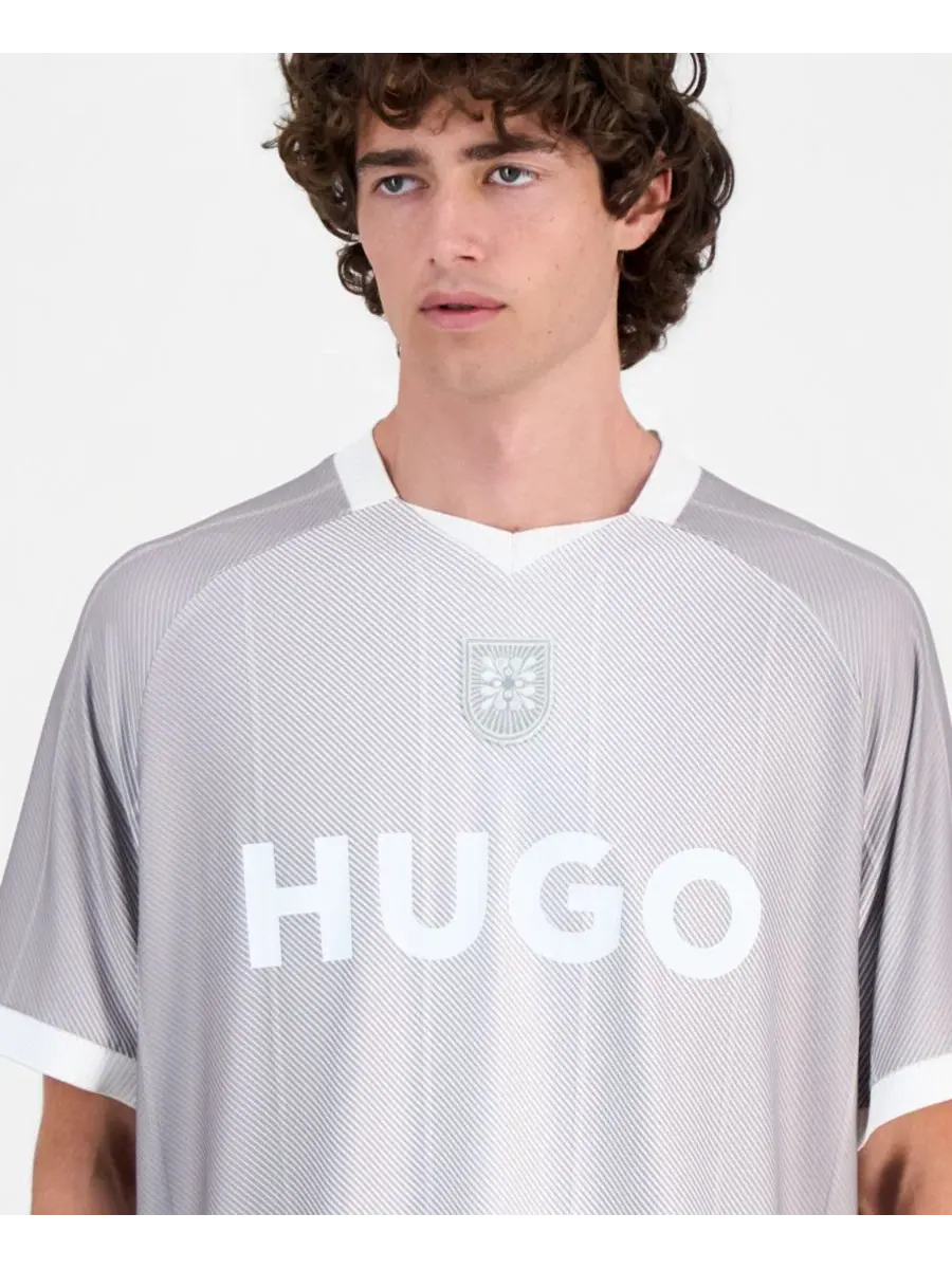 Мужская футбольная футболка Dwild Hugo Boss — изображение 3 из 4, светлый/зеленый