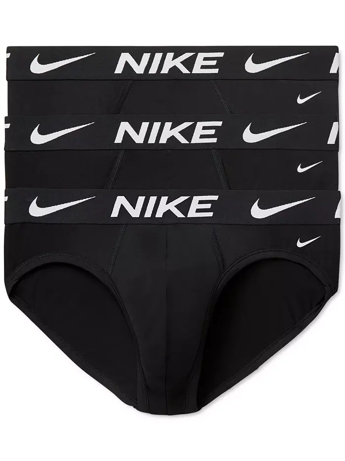 Мужские трусы-боксеры Dri-FIT Essential Micro Hip-Brief, 3 шт Nike — изображение 1 из 5, черный
