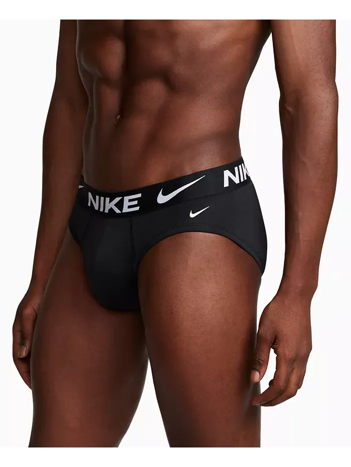 Мужские трусы-боксеры Dri-FIT Essential Micro Hip-Brief, 3 шт Nike — изображение 4 из 5, черный