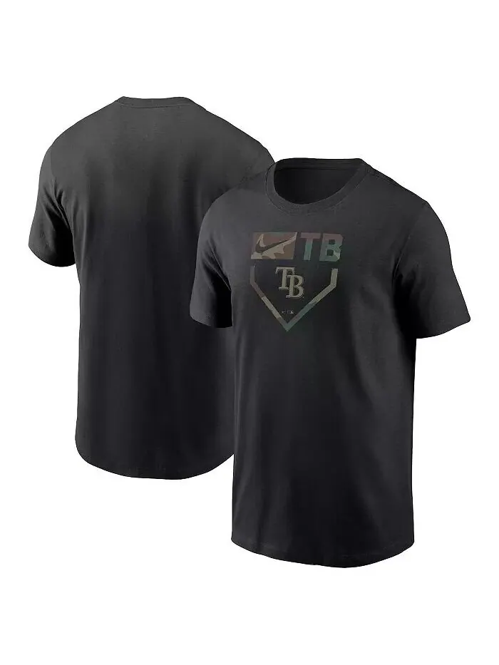 Мужская камуфляжная футболка Tampa Bay Rays Nike — изображение 1 из 3, черный