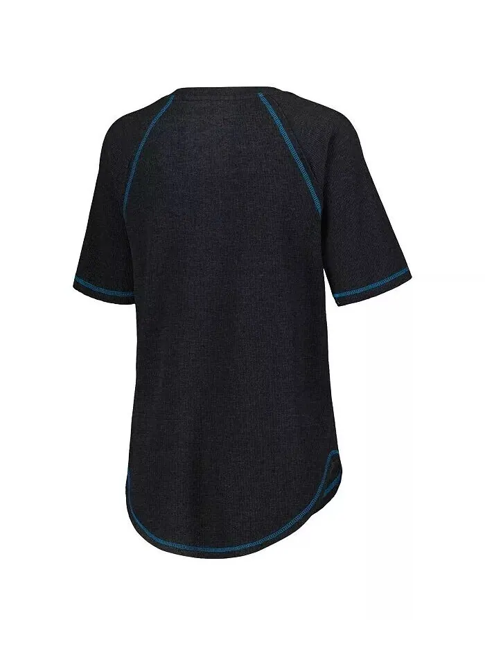 Женский черный рваный топ Ross Chastain Ball Chase Tri-Blend Thermal реглан G-Iii 4Her By Carl Banks — изображение 2 из 3