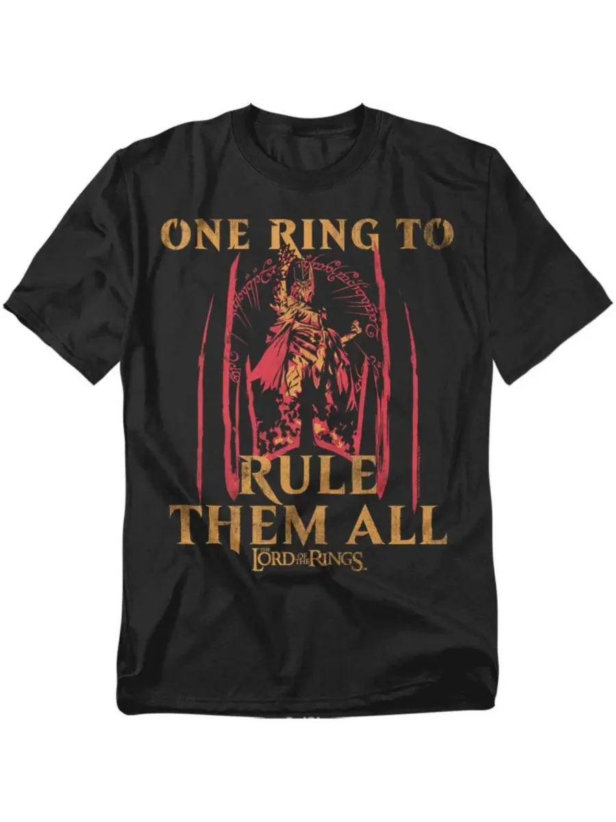 Футболка с принтом Sauron Helmet And Ring Lord Of The Rings — изображение 1 из 3, черный