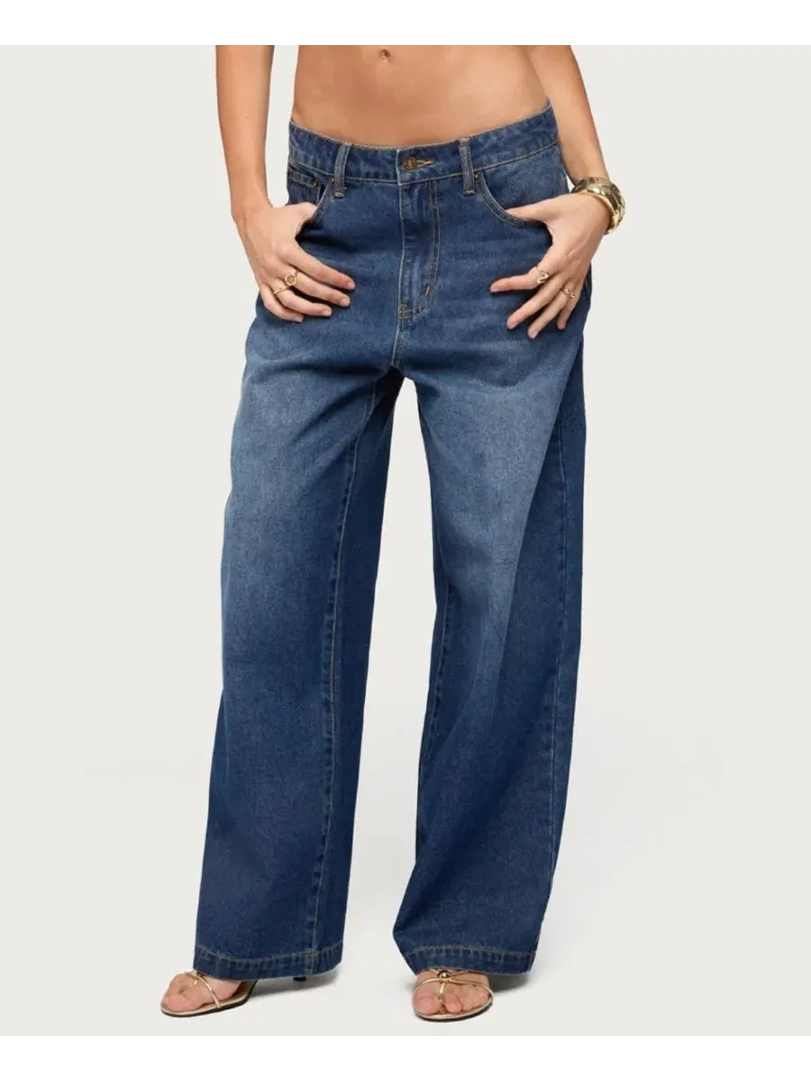Джинсы свободного кроя с заниженной талией Nichol Low Rise Baggy Jeans Edikted