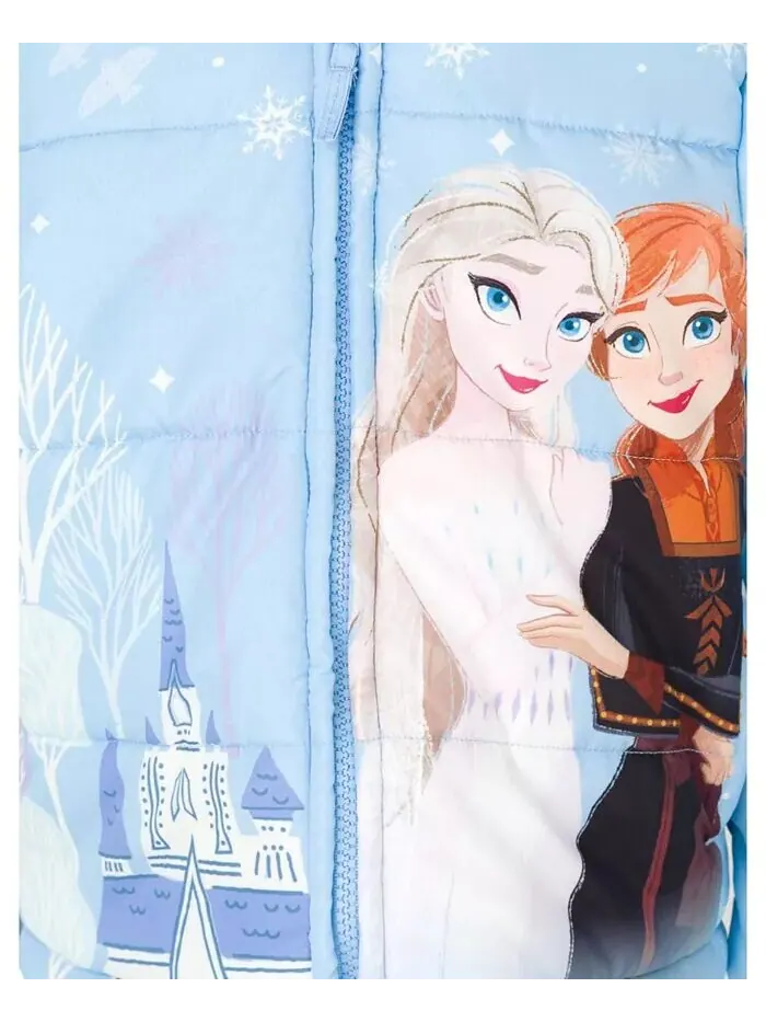 Пуховик на молнии Frozen для девочек до (2–7–8 лет) Disney — изображение 3 из 4, синий