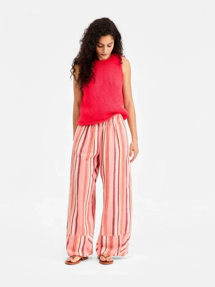Широкие брюки с принтом Days End Solar Stripe Free People — изображение 1 из 4, комбинированный