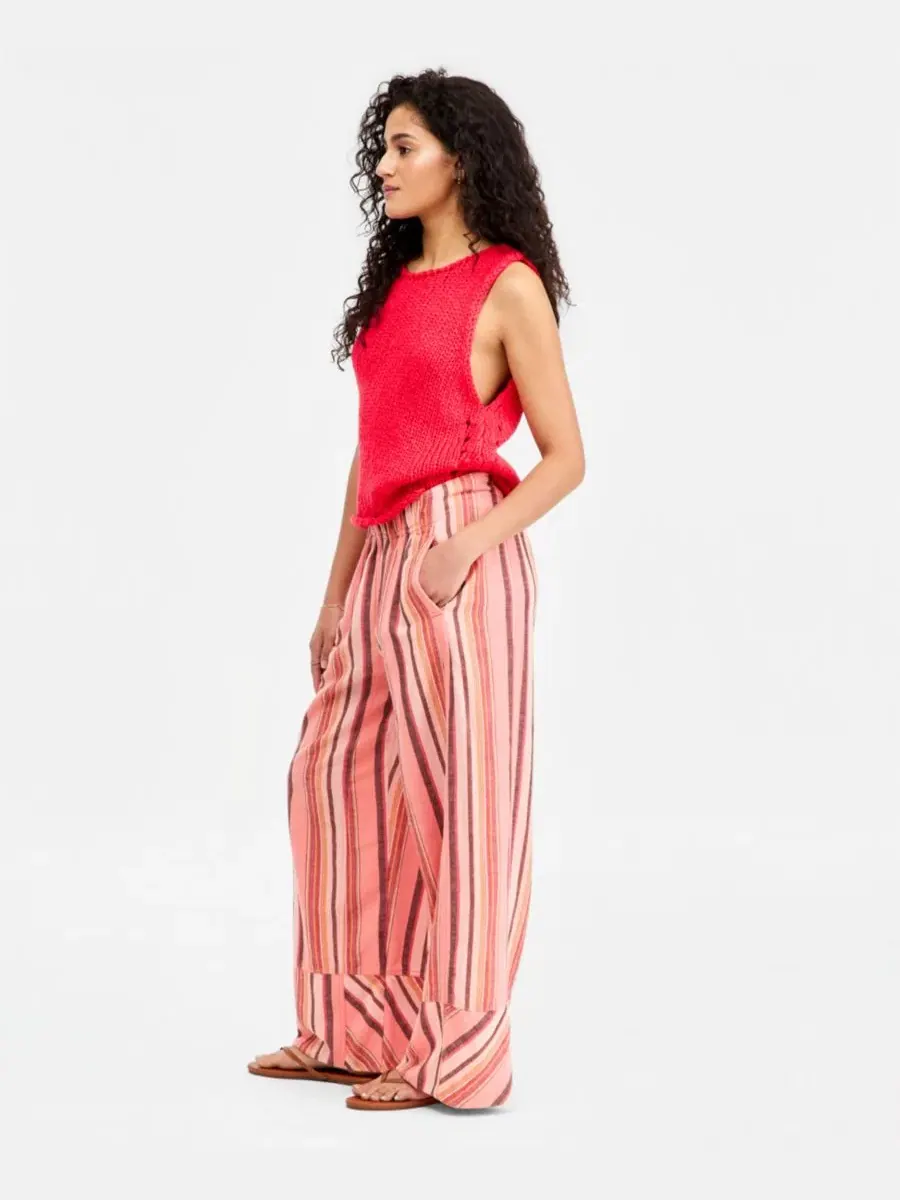 Широкие брюки с принтом Days End Solar Stripe Free People — изображение 3 из 4, комбинированный