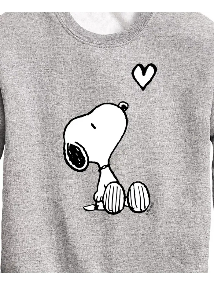 Гибридный худи Big Boys с принтом Snoopy и сердцем Peanuts — изображение 3 из 3, серый
