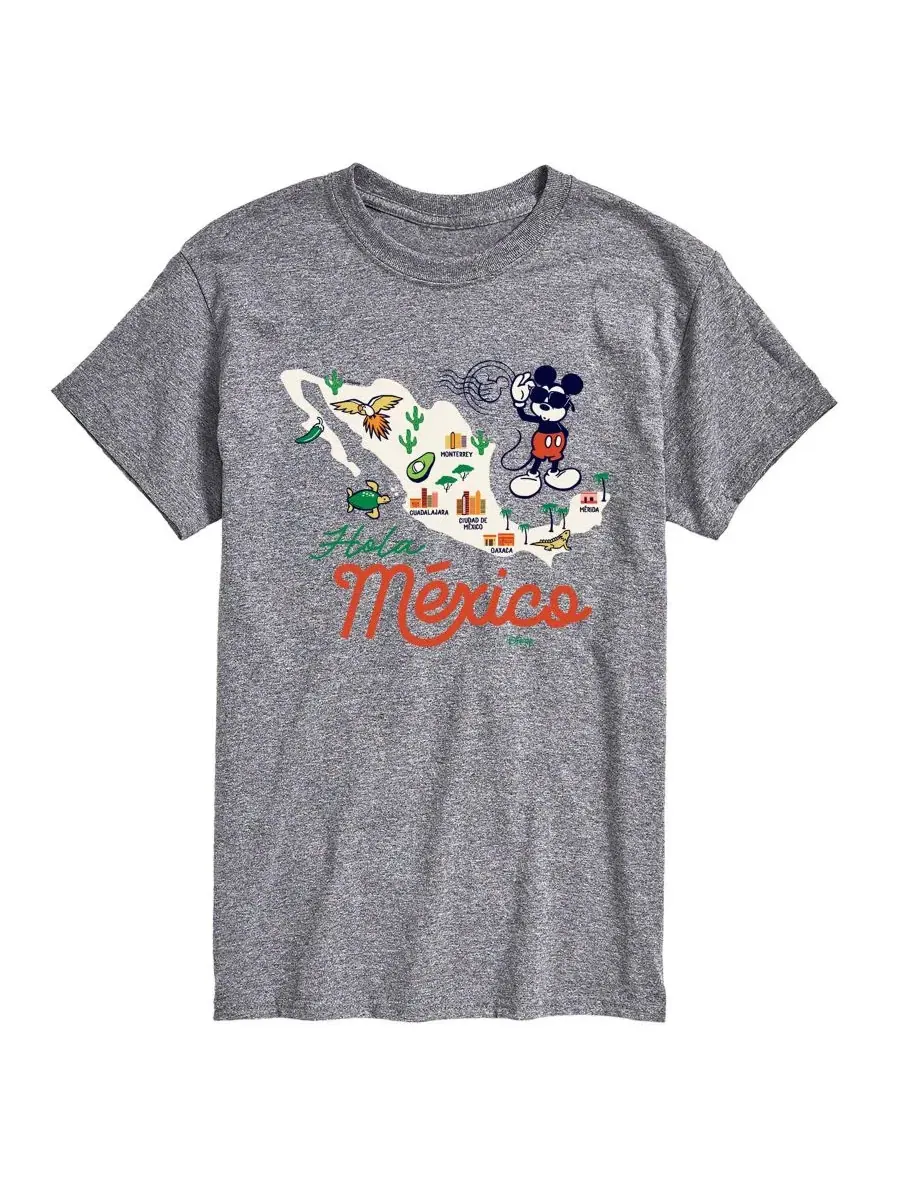 Футболка с принтом Mickey Mexico Map AIRWAVES — изображение 1 из 3, приглушенный