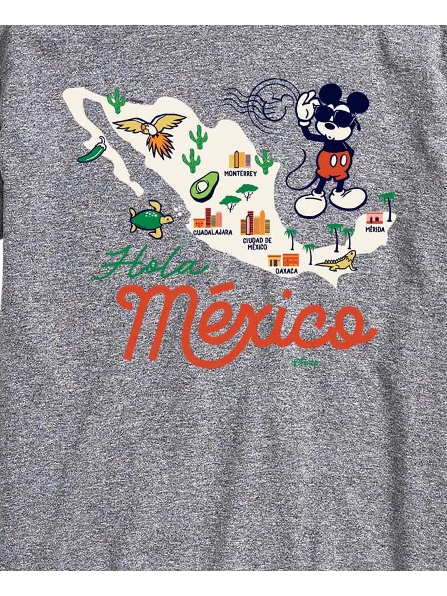 Футболка с принтом Mickey Mexico Map AIRWAVES — изображение 3 из 3, приглушенный