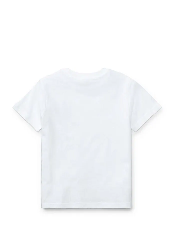 Футболка с круглым вырезом из хлопкового джерси для мальчиков Big Boys Polo Ralph Lauren — изображение 2 из 2, белый