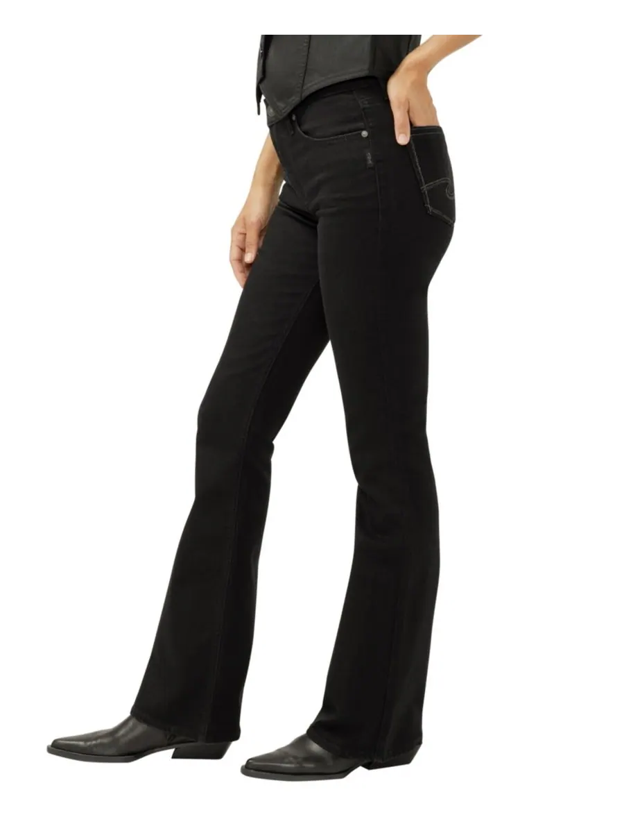 Женские джинсы Avery High Rise Curvy Fit Bootcut Silver Jeans Co — изображение 2 из 3, черный