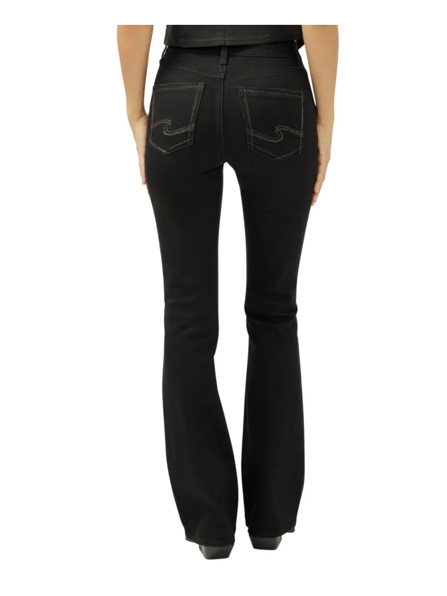 Женские джинсы Avery High Rise Curvy Fit Bootcut Silver Jeans Co — изображение 3 из 3, черный
