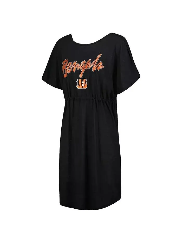 Женская черная накидка для плавания Cincinnati Bengals Versus G-Iii 4Her By Carl Banks — изображение 2 из 3, черный