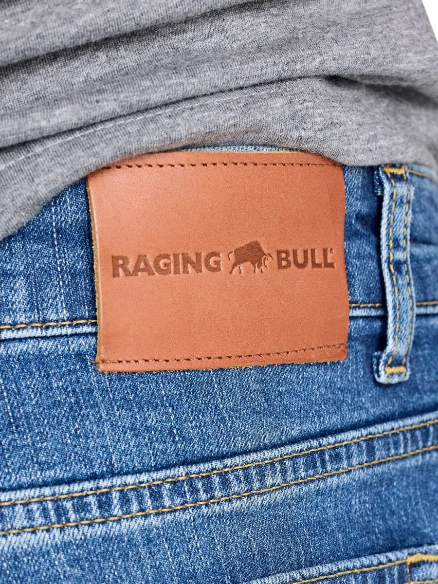 Джинсы больших размеров, стандартного кроя Raging Bull — изображение 5 из 6, светлый джинсовый синий