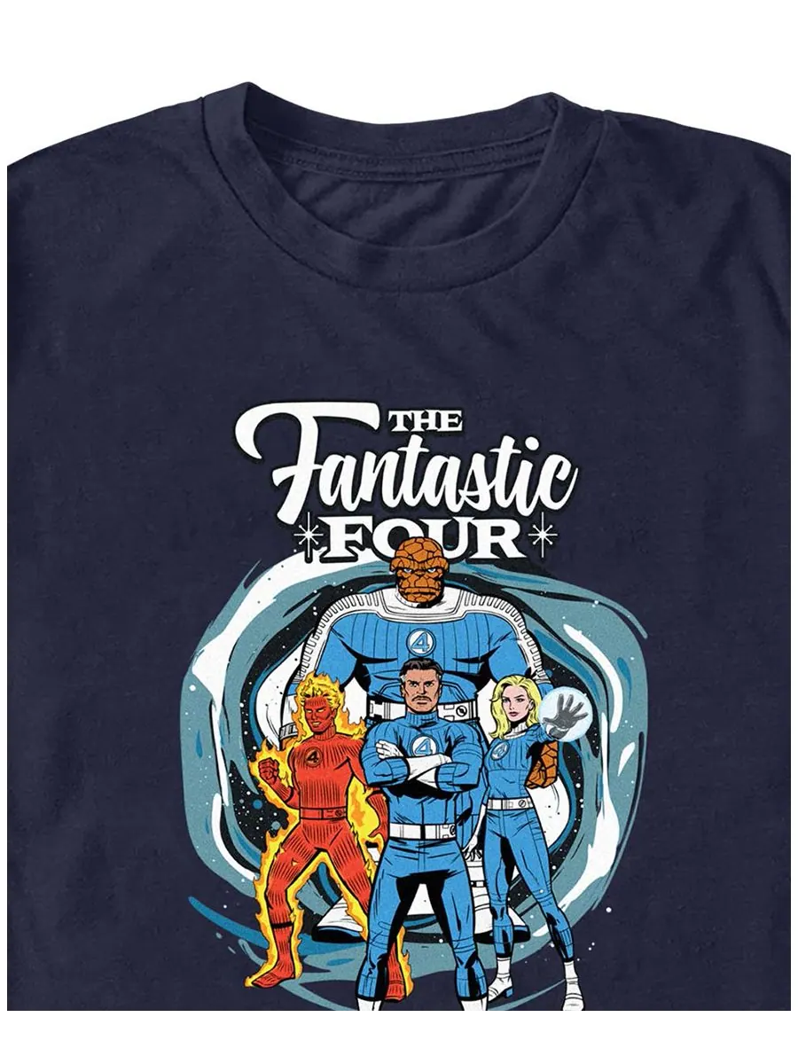 Мужская футболка Fantastic 4 First Steps All Power Fifth Sun — изображение 2 из 3, темно-синий