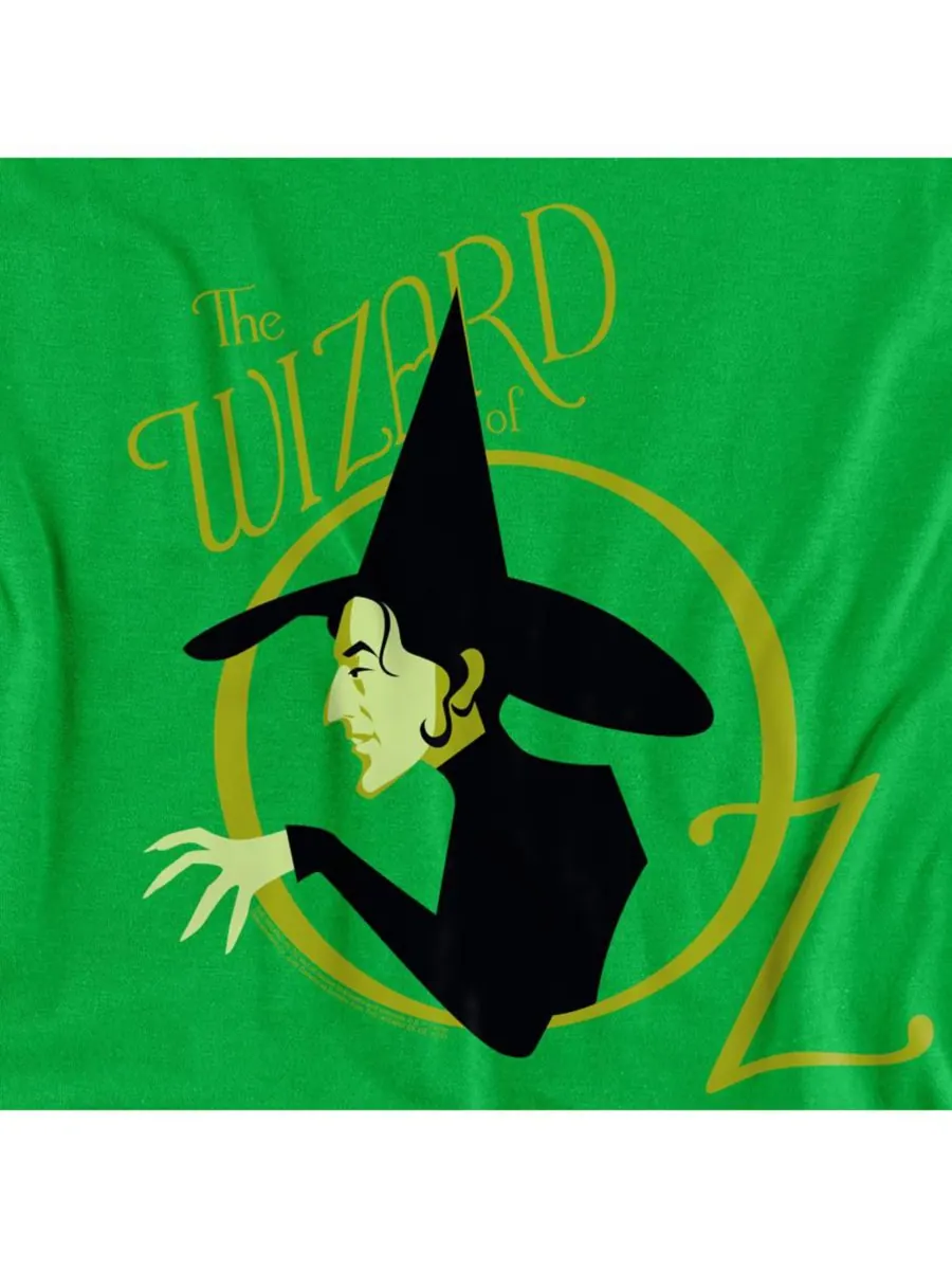 Футболка больших размеров с логотипом и изображением ведьмы Wizard Of Oz — изображение 2 из 3, зеленый