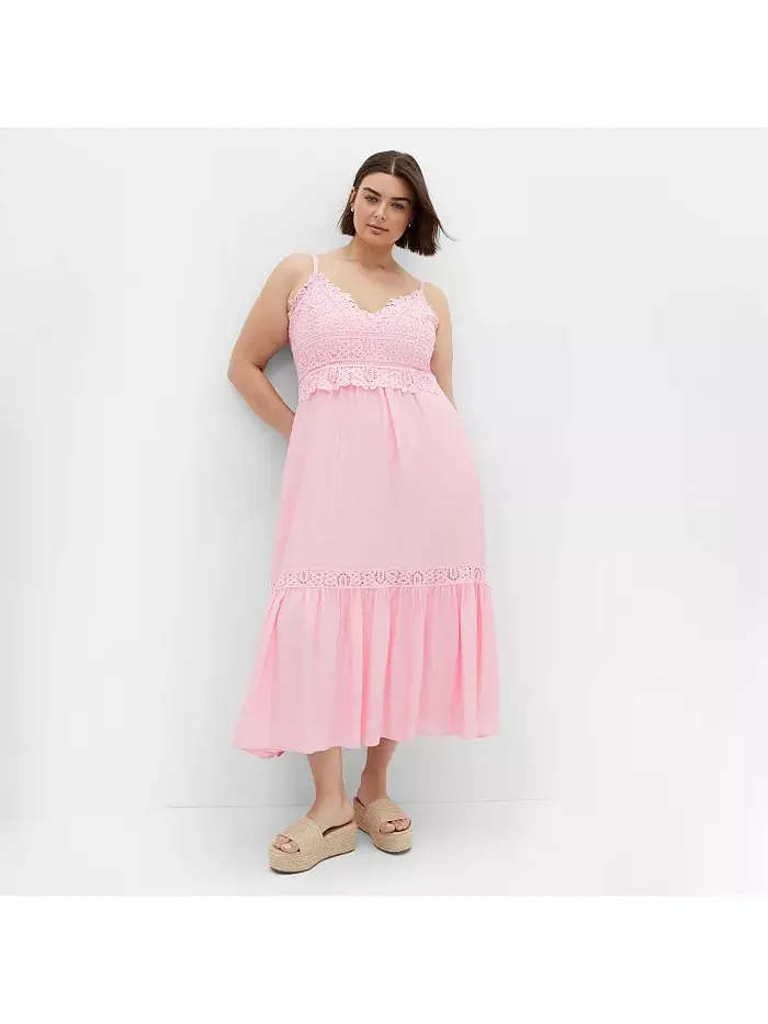 Женское платье макси Brielle CITY CHIC — изображение 1 из 5, розовый