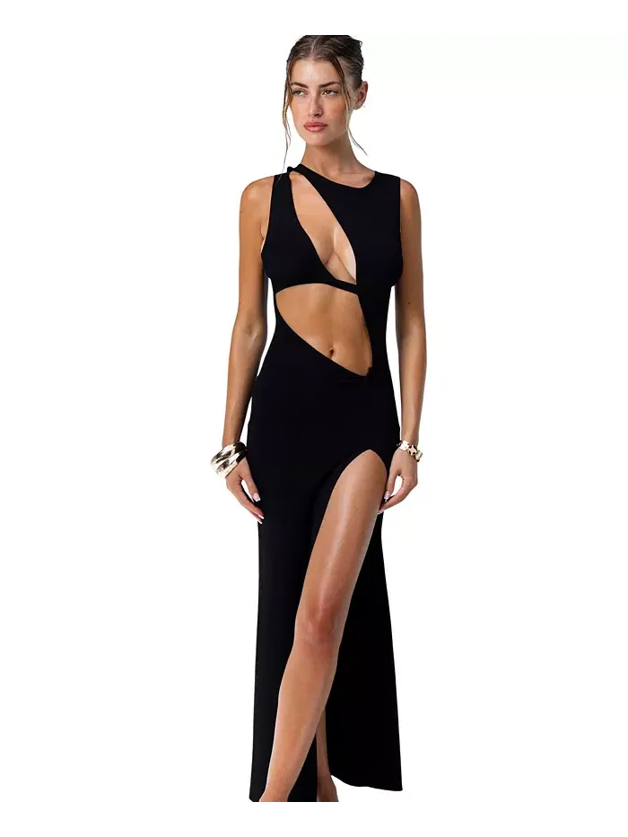 Женское платье макси с вырезом Beach Bunny Swimwear — изображение 1 из 5, черный