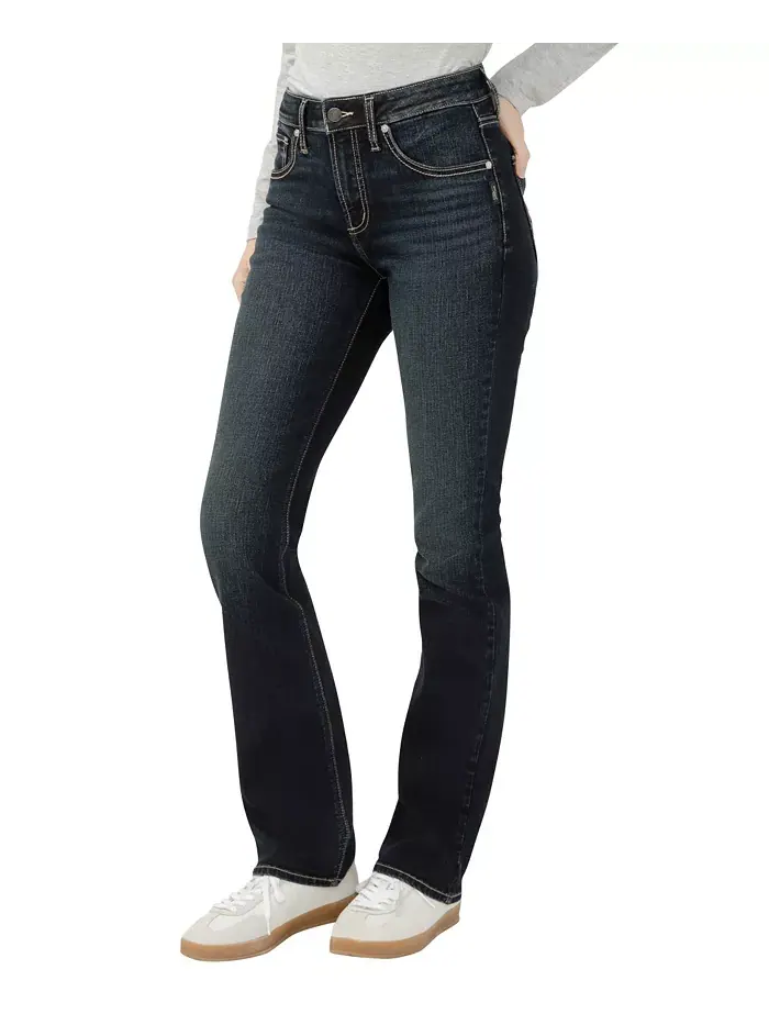 Женские джинсы Avery High Rise Curvy Fit Slim Bootcut Silver Jeans Co. — изображение 2 из 3, коричневатый