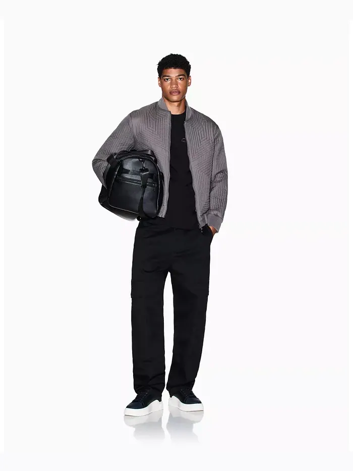 Мужская футболка с принтом спереди и сзади A|X Armani Exchange — изображение 3 из 5, черный