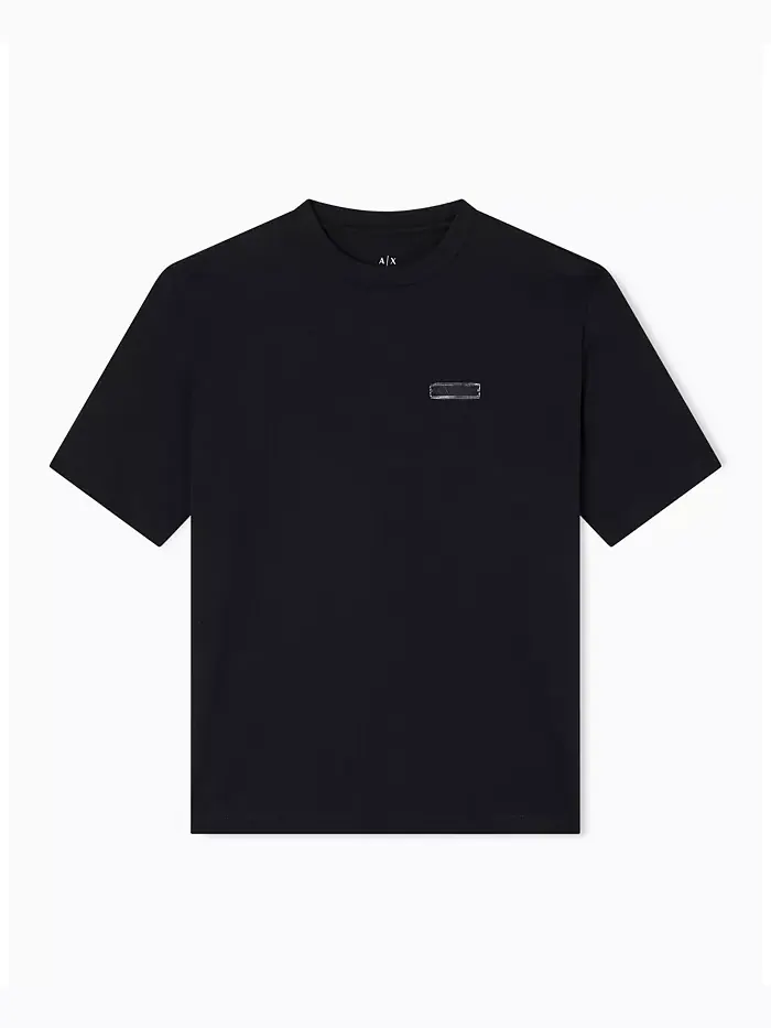 Мужская футболка с принтом спереди и сзади A|X Armani Exchange — изображение 5 из 5, черный