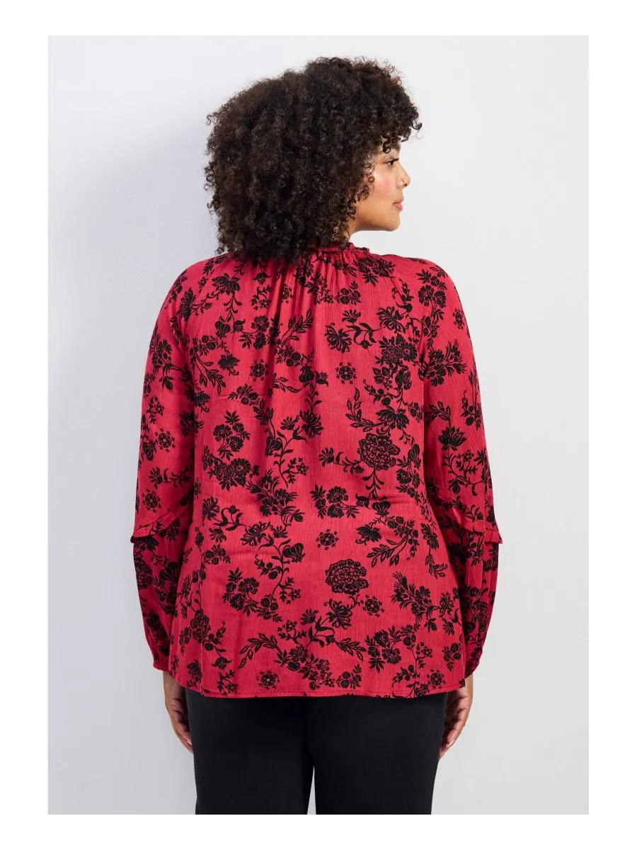 Женская крестьянская блузка Bianca AVENUE, Crimson silhouette — изображение 3 из 3