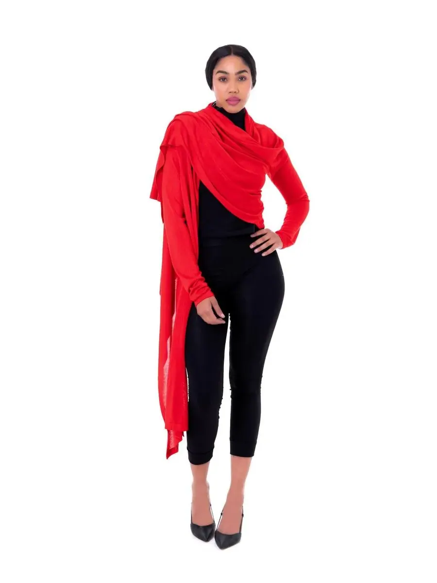 Женская шаль DM Cat Wrap Dai Moda — изображение 2 из 3, красный