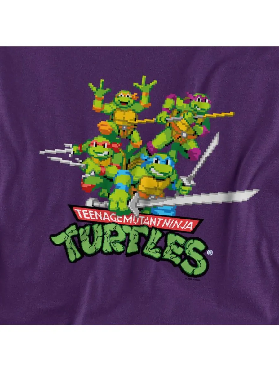 Футболка Big & Tall TMNT Retro Arcade TEENAGE MUTANT NINJA TURTLES — изображение 2 из 3, фиолетовый