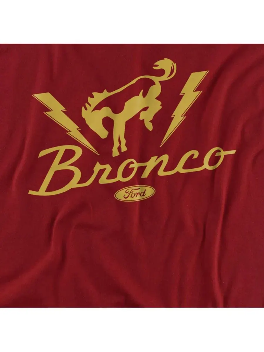 Мужская футболка Ford Bronco Lightning Bronco Logovision — изображение 2 из 3, красный