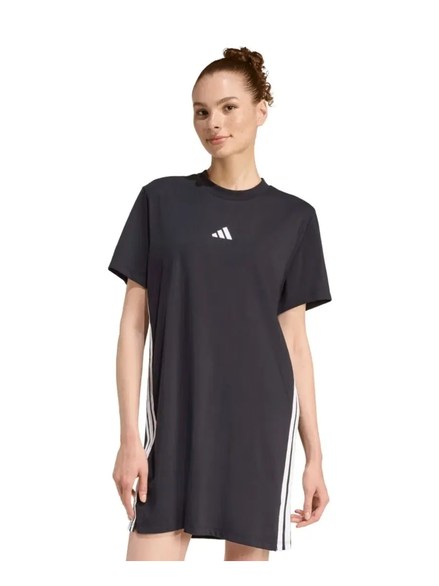 Женская футболка-платье с круглым вырезом и тремя полосками Adidas