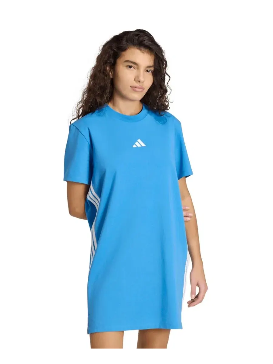 Женская футболка-платье с круглым вырезом и тремя полосками Adidas