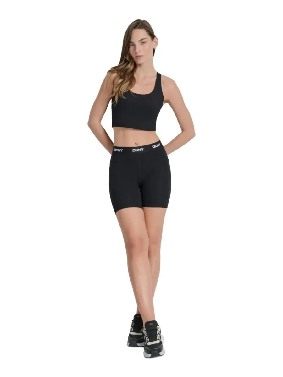 Женские компрессионные велосипедные шорты Balance Super High-Rise 6 DKNY — изображение 2 из 7, черный
