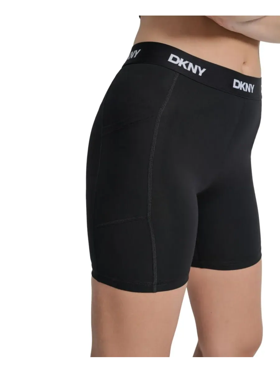 Женские компрессионные велосипедные шорты Balance Super High-Rise 6 DKNY — изображение 4 из 7, черный