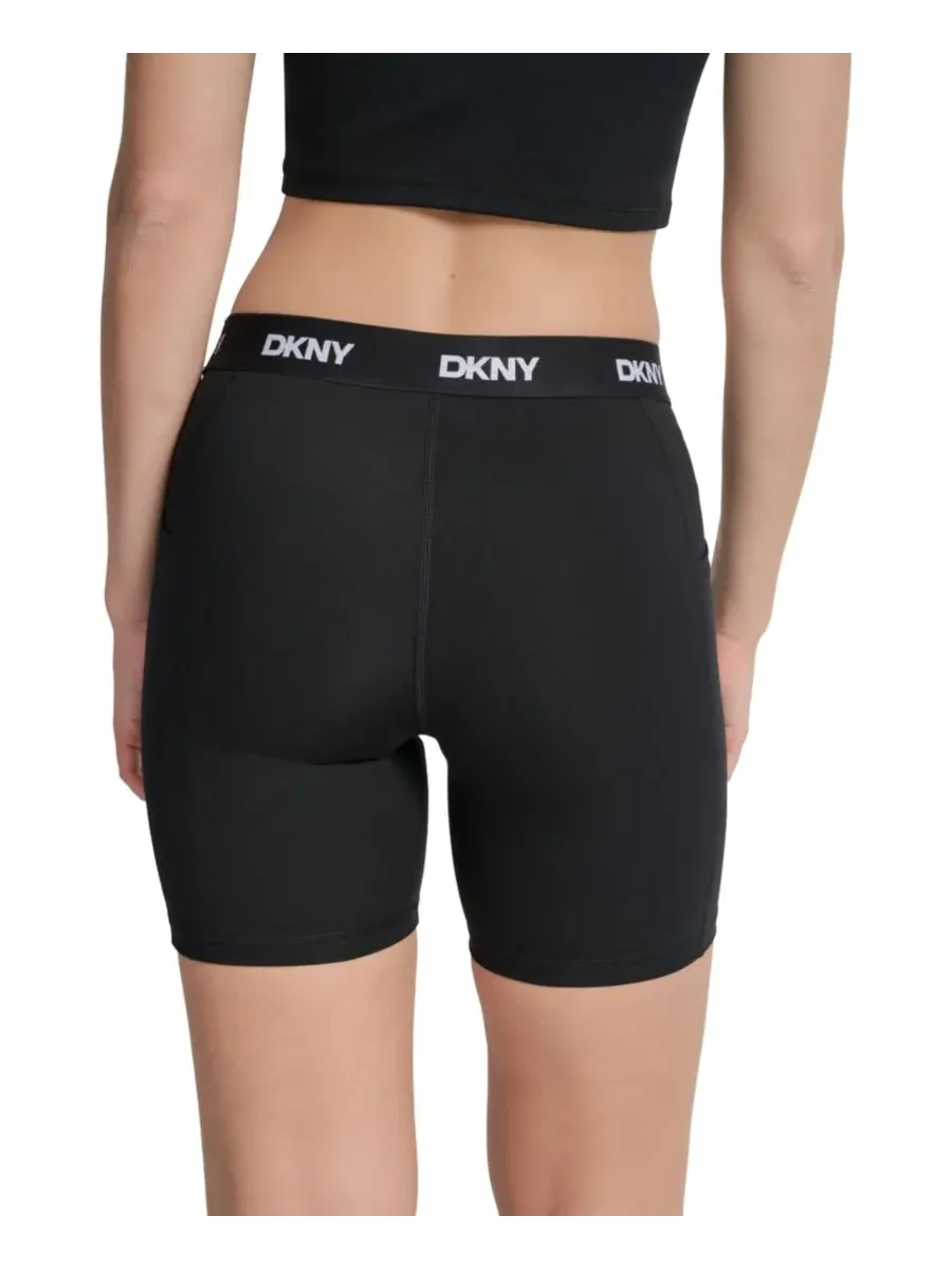Женские компрессионные велосипедные шорты Balance Super High-Rise 6 DKNY — изображение 6 из 7, черный