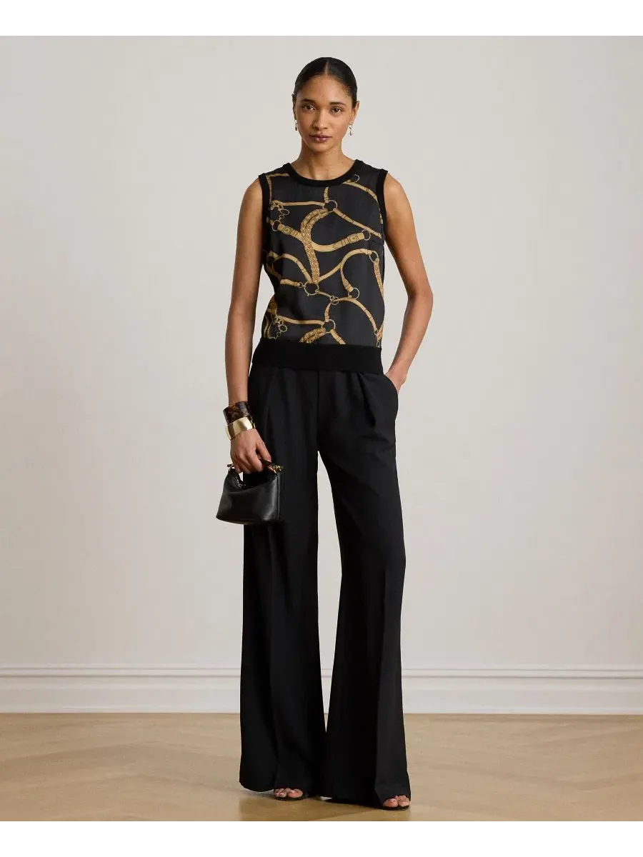 Свитер без рукавов с принтом Belting Print Lauren Ralph Lauren — изображение 6 из 7, черный мульти
