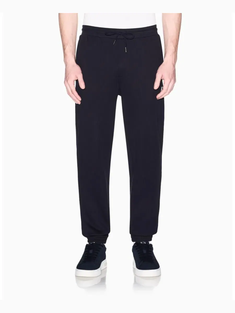 Мужские флисовые спортивные брюки 91 A|X Armani Exchange — изображение 2 из 5, глубокий темно-синий