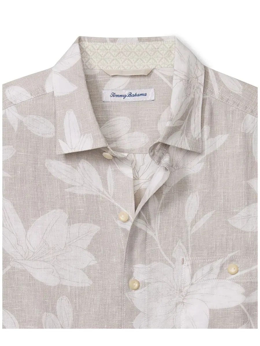 Рубашка из хлопка с длинным рукавом и принтом Tommy Bahama — изображение 4 из 4, морель