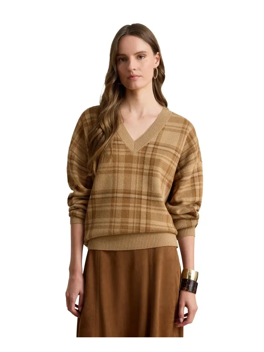 Свитер с V-образным вырезом Lauren Ralph Lauren — изображение 1 из 8, мульти