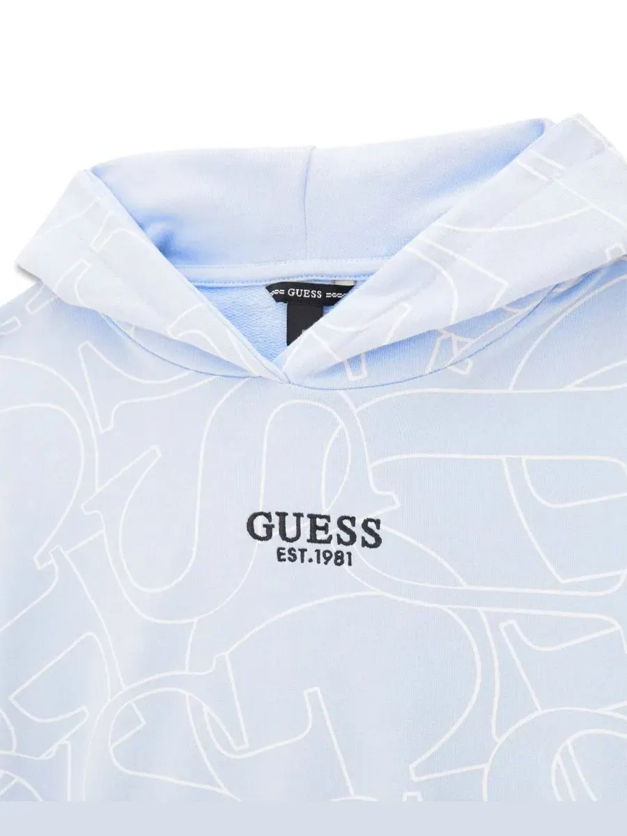 Худи с принтом и вышивкой GUESS — изображение 3 из 3, синий