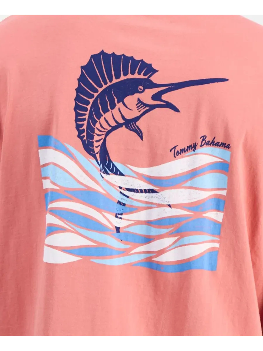 Футболка с принтом Marlin Waves Tommy Bahama — изображение 4 из 4, красный