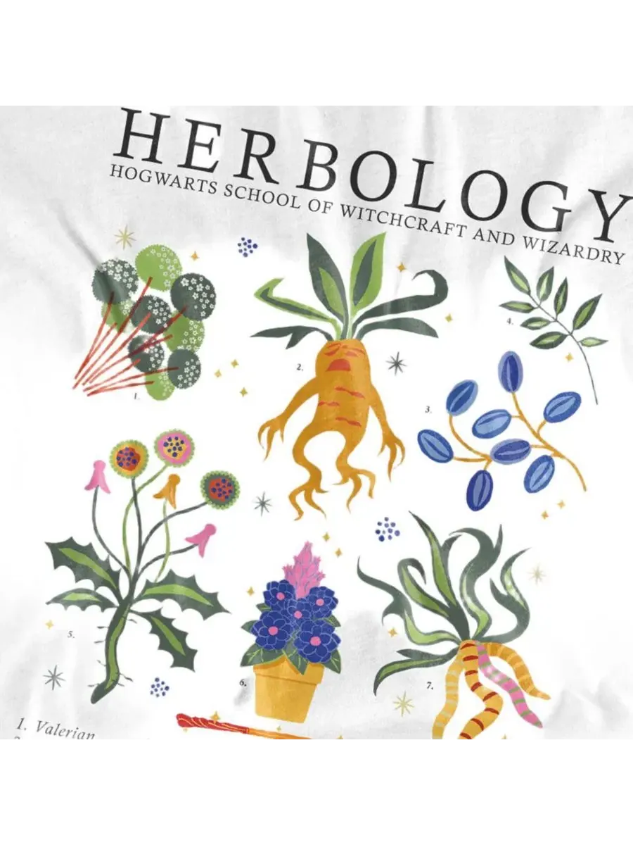 Футболка Herbology Harry Potter — изображение 3 из 3, белый