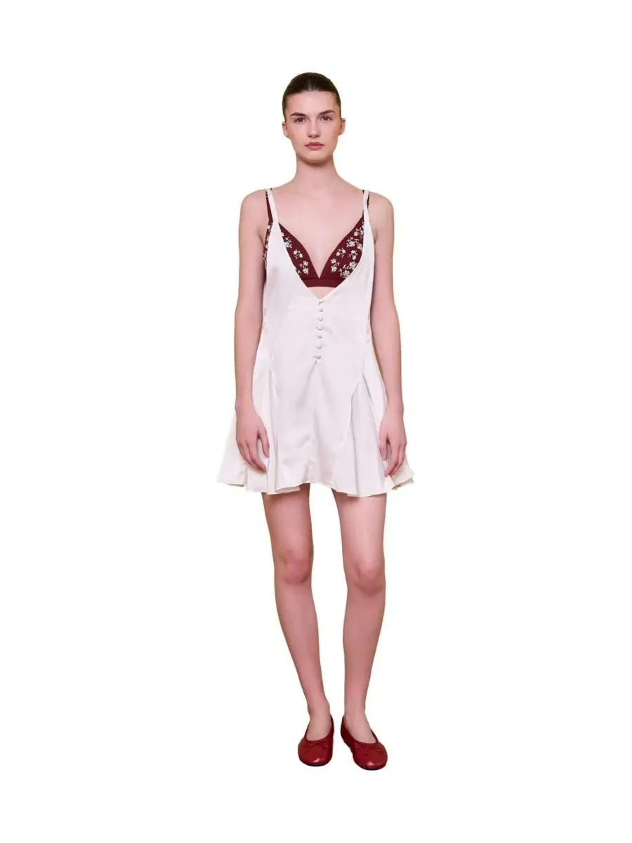 Платье-трапеция из сатина с панелью с вышивкой The Broderie Anglaise Edit Satin Dress PCFG