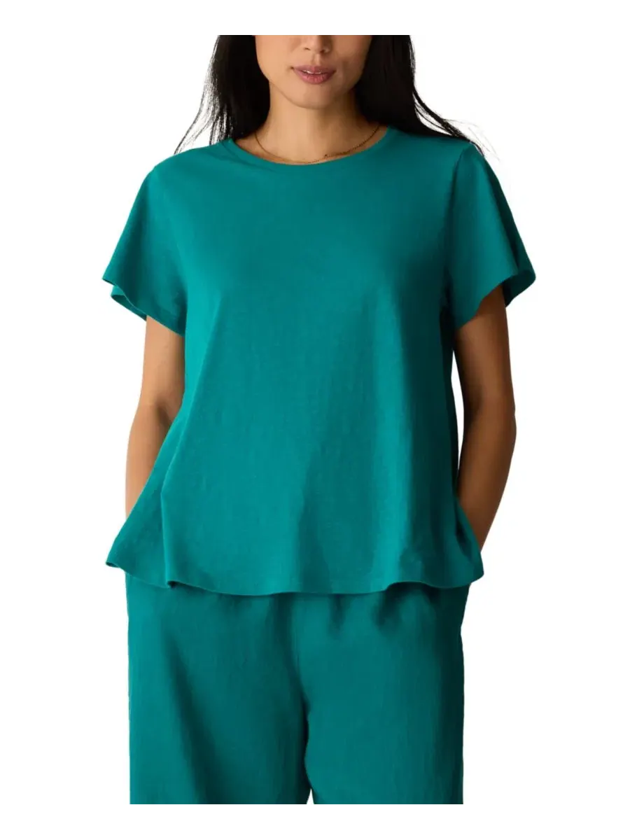 Футболка с коротким рукавом из 100% хлопка Eileen Fisher
